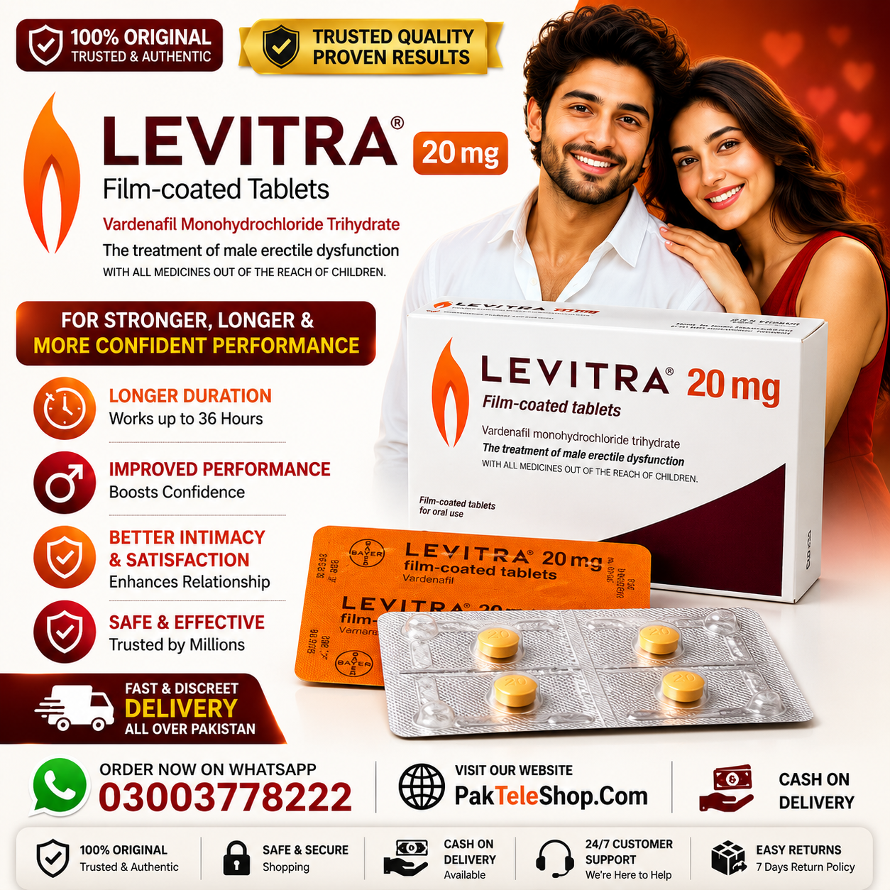 Levitra Tablets Price In Pakistan — 03003778222
