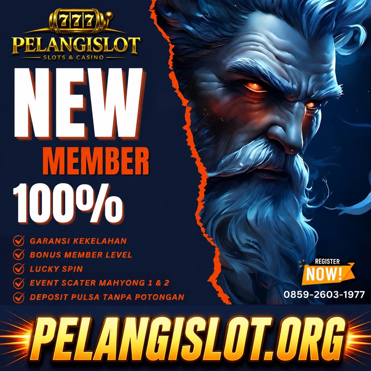 BONUS NEW MEMBER 100% PELANGI SLOT