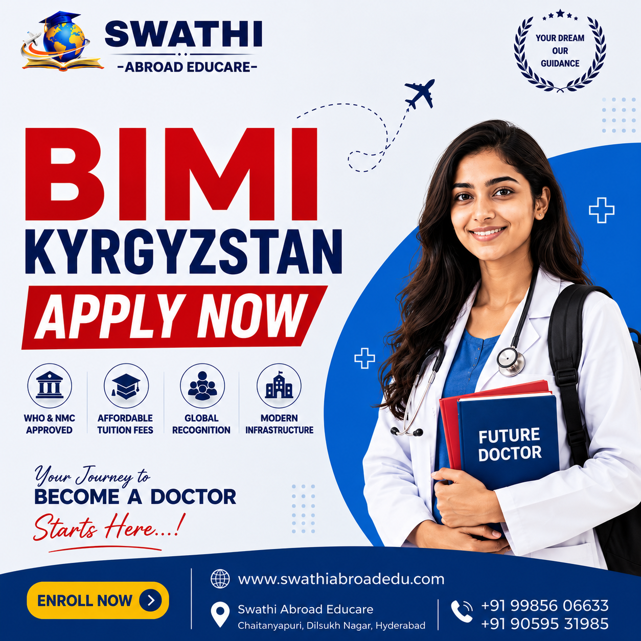 MBBS in Kyrgyzstan 2026 at BIMI — Complete Admission Guide | Swathi Abroad Educare