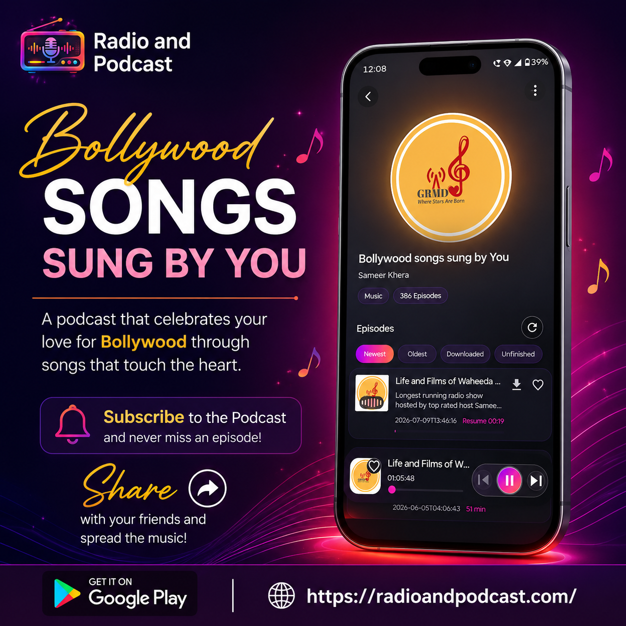 Bollywood Songs Sung By You — Radio and Podcast 🎙️🎶