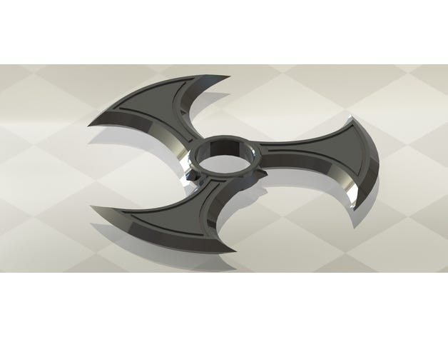 Ninja Star Fidget Spinner by techgems, Download free STL model