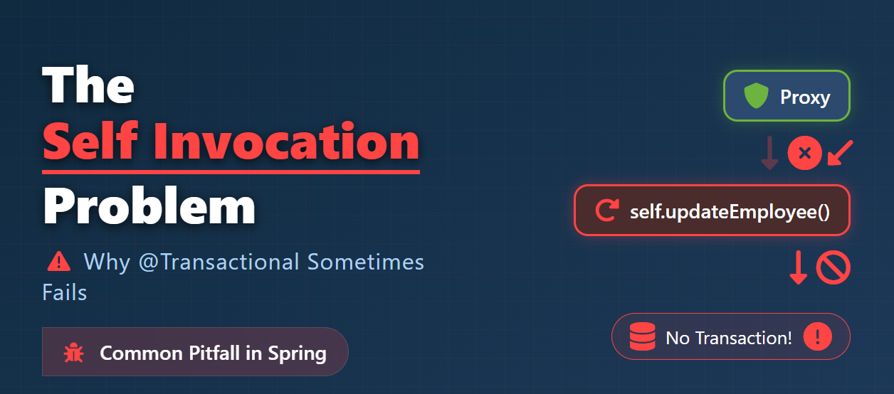 Part 3 — The Self Invocation Problem in Spring Transactions (Why @Transactional Sometimes Doesn’t…
