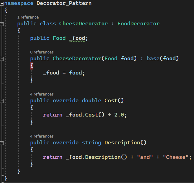 Extending functionality using Decorator Pattern (C#) – Hex Quote