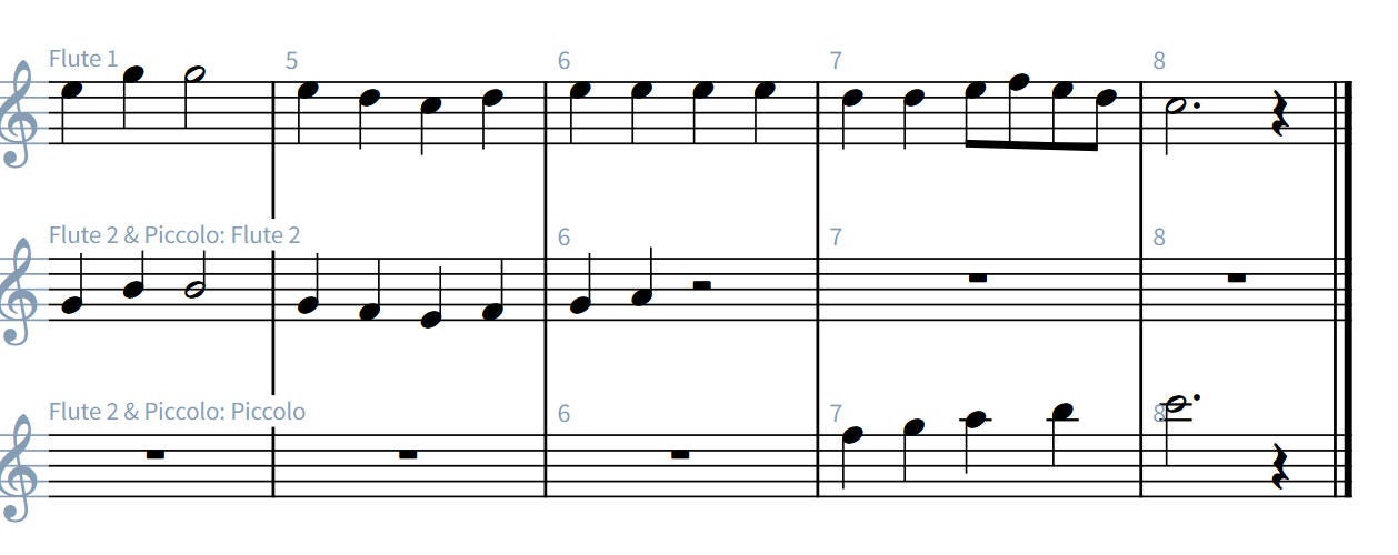 Adding piccolo part