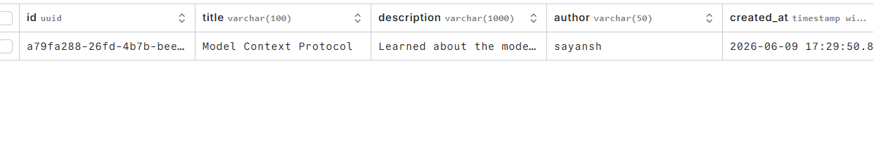 Database Table