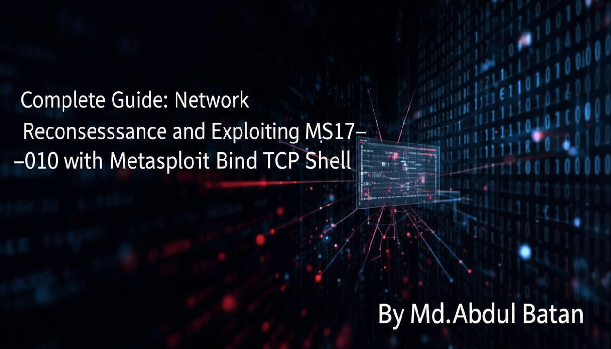 Complete Guide: Network Reconnaissance and Exploiting MS17–010 with Metasploit Bind TCP Shell