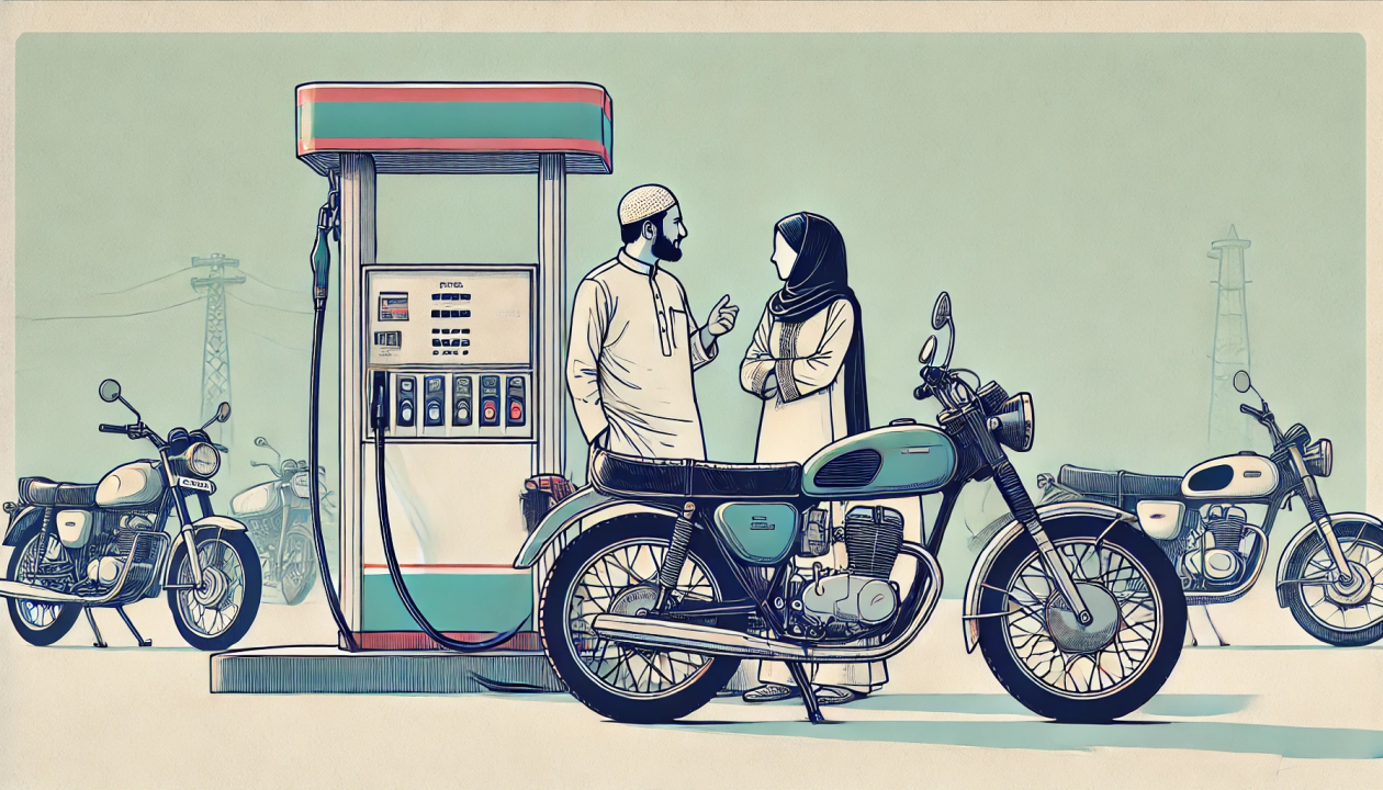 Quarrel at the petrol pump