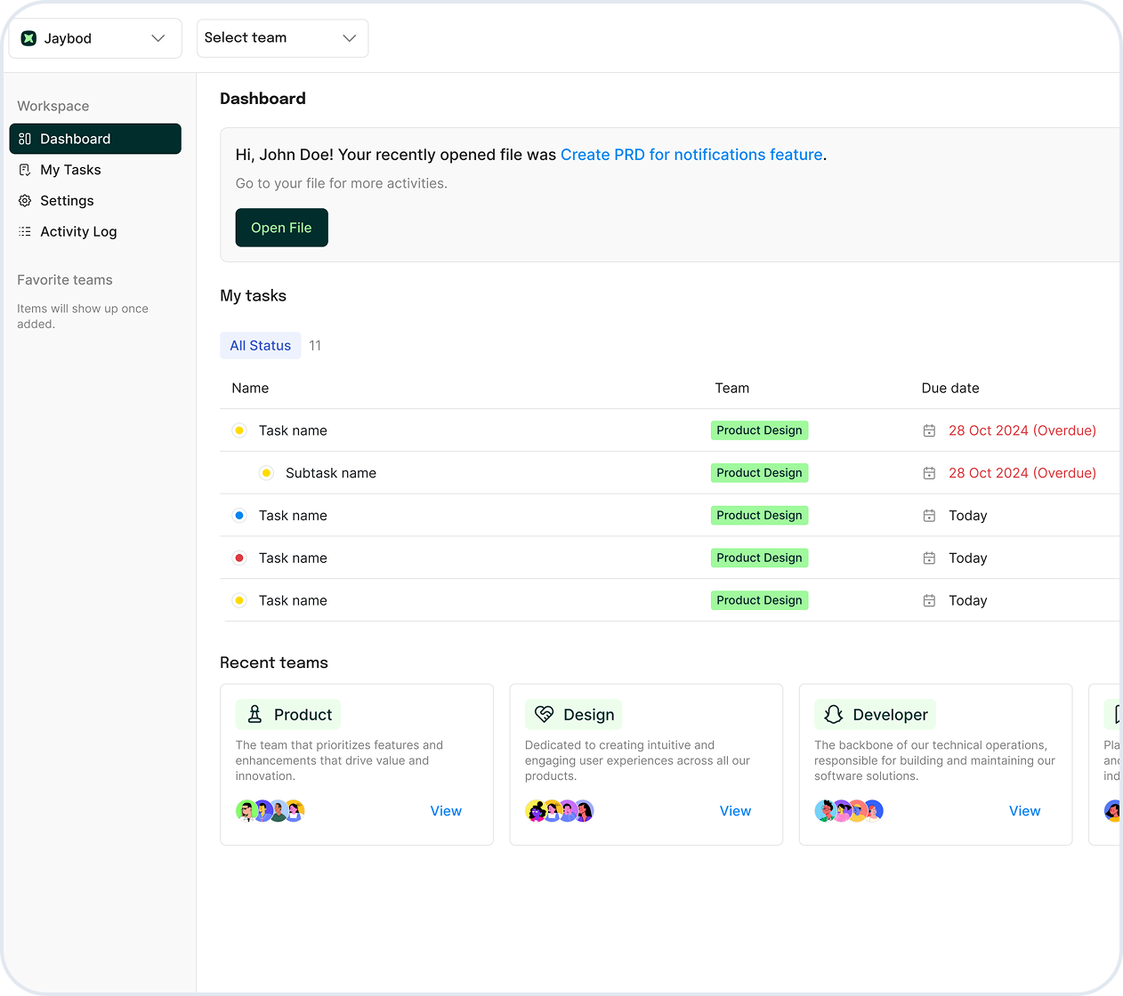 Improving team collaboration with Jaybod allows employees work efficiently.