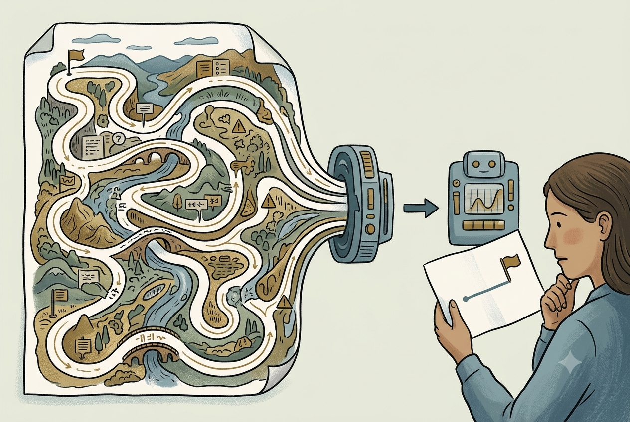 A summary may preserve the conclusion while leaving behind the assumptions, trade-offs, and reasoning that made it meaningful — Image generated by the author using Google Gemini
