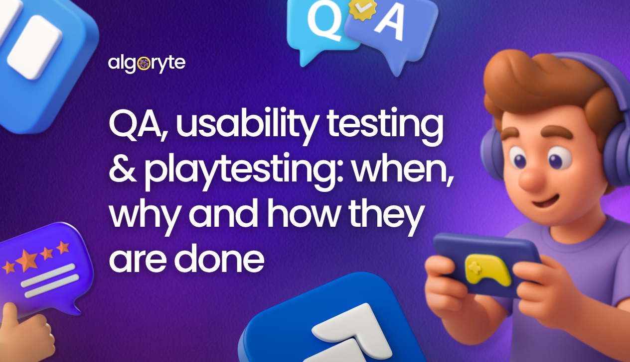 QA, Usability Testing & Playtesting: When, Why & How They Are Done