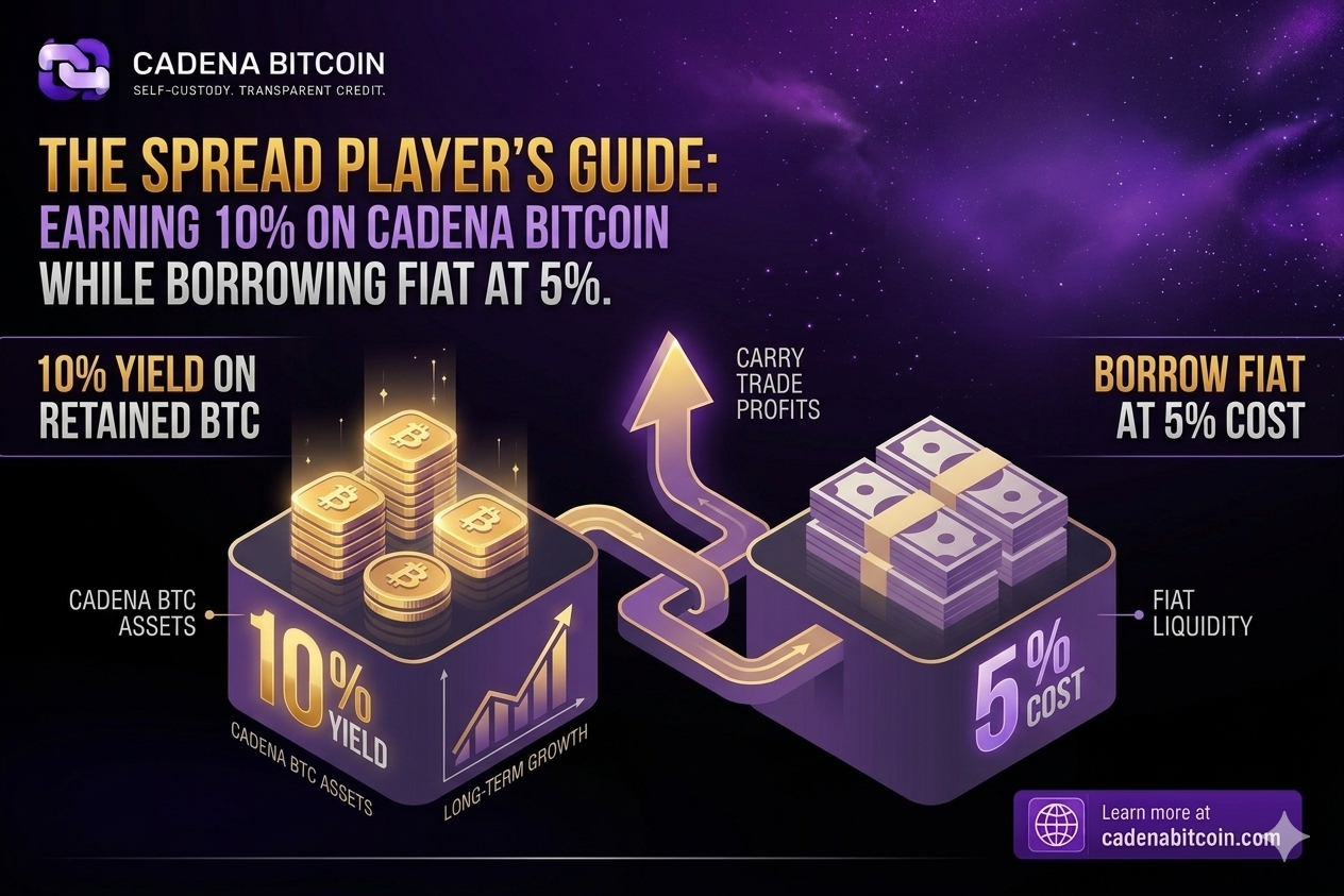 The Spread Player’s Guide: Earning 10% on Cadena Bitcoin While Borrowing Fiat at 5%