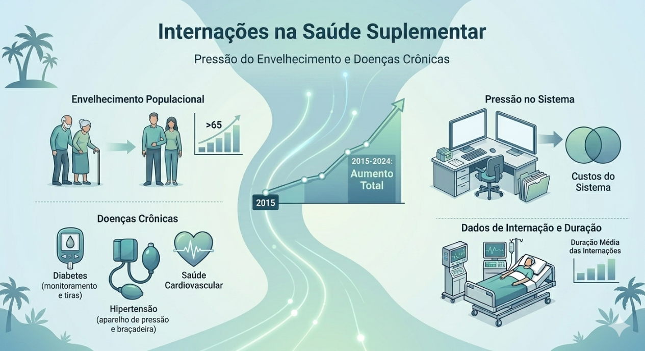 Internações na Saúde Suplementar Saltam 52% em uma Década: Envelhecimento e Doenças Crônicas…