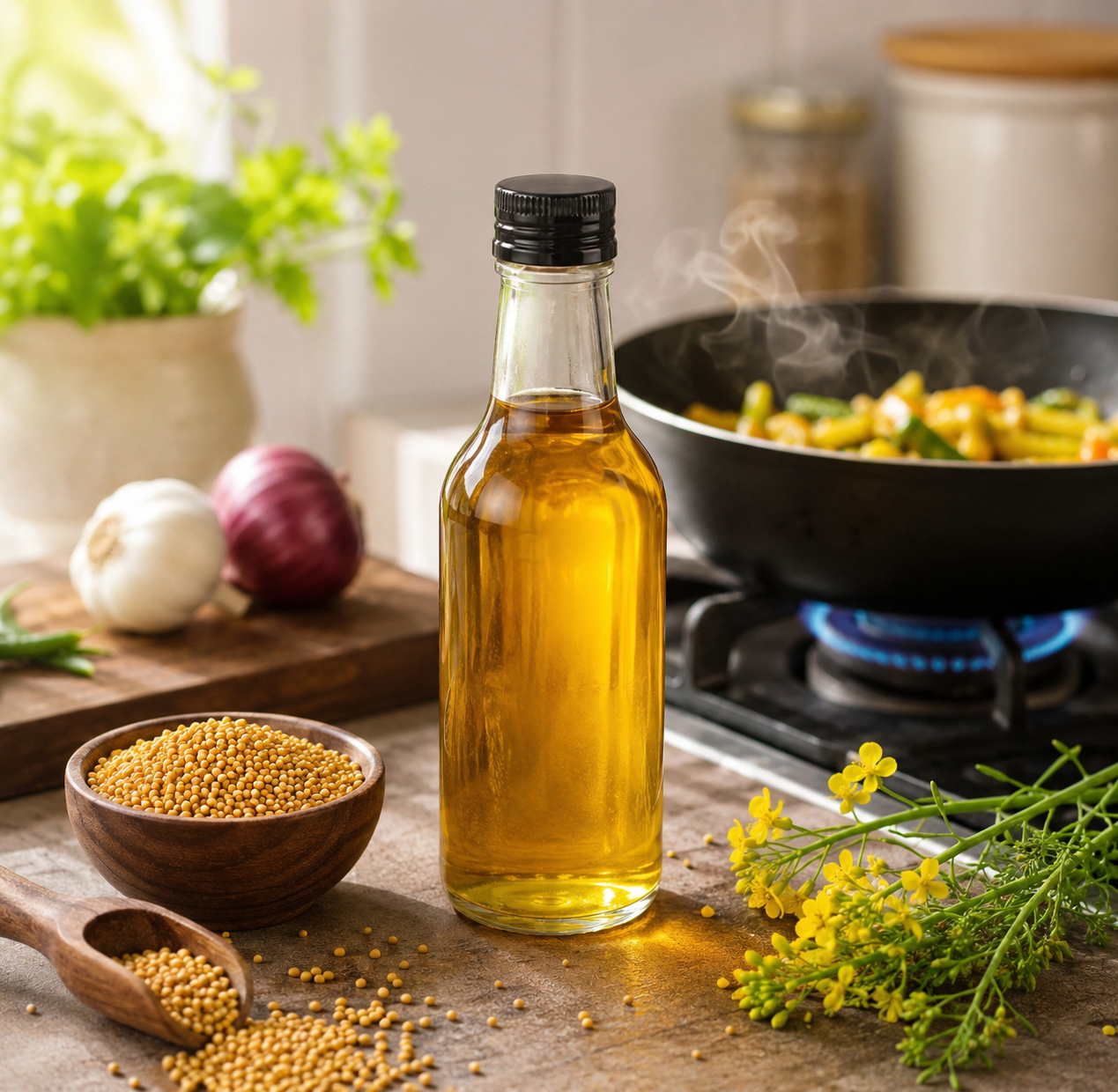 Can cooking be enhanced with the benefits of cold-pressed yellow mustard oil?