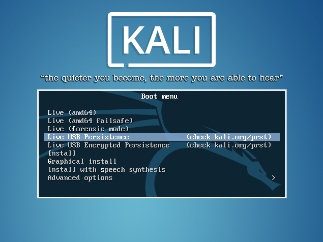 Labe Du bliver bedre pyramide Kali Linux encrypted live USB persistence over multiple storage devices |  by Alexey Petrenko | Medium