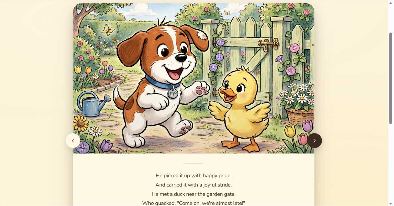 pip the puppy a kids nursey rhyme.