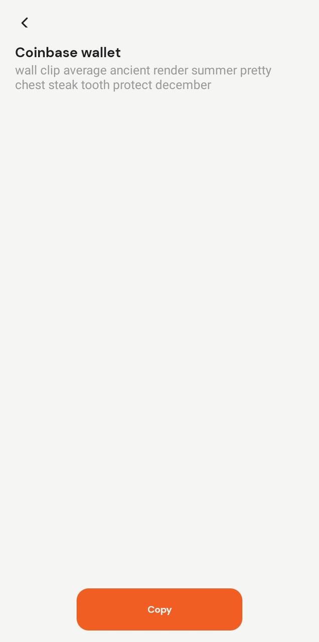 Backing up your Coinbase Wallet Seed Phrase using REAP | by April Token |  Medium