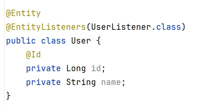User Entity Listener