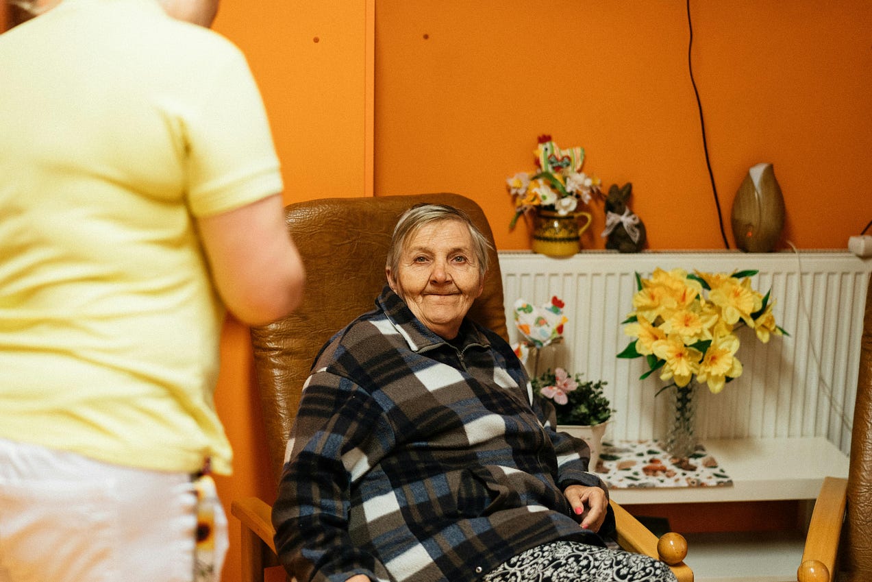 Older person in nursing home