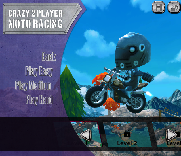 Play Crazy 2 Player Moto Racing game on 2playergames, by Two Player Games