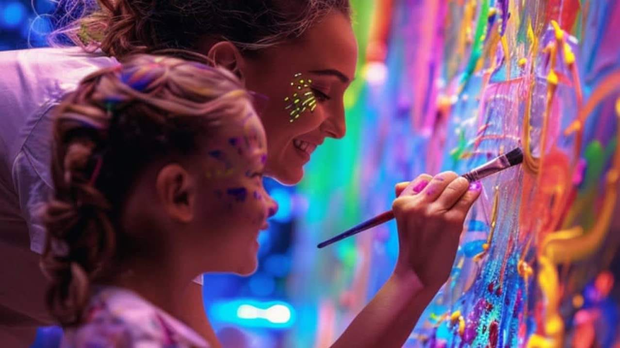 Neon Brush: laboratorio di pittura al buio