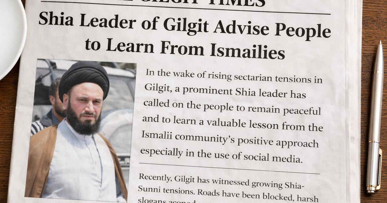 Shia Leader of Gilgit Advise People to Learn From Ismailies