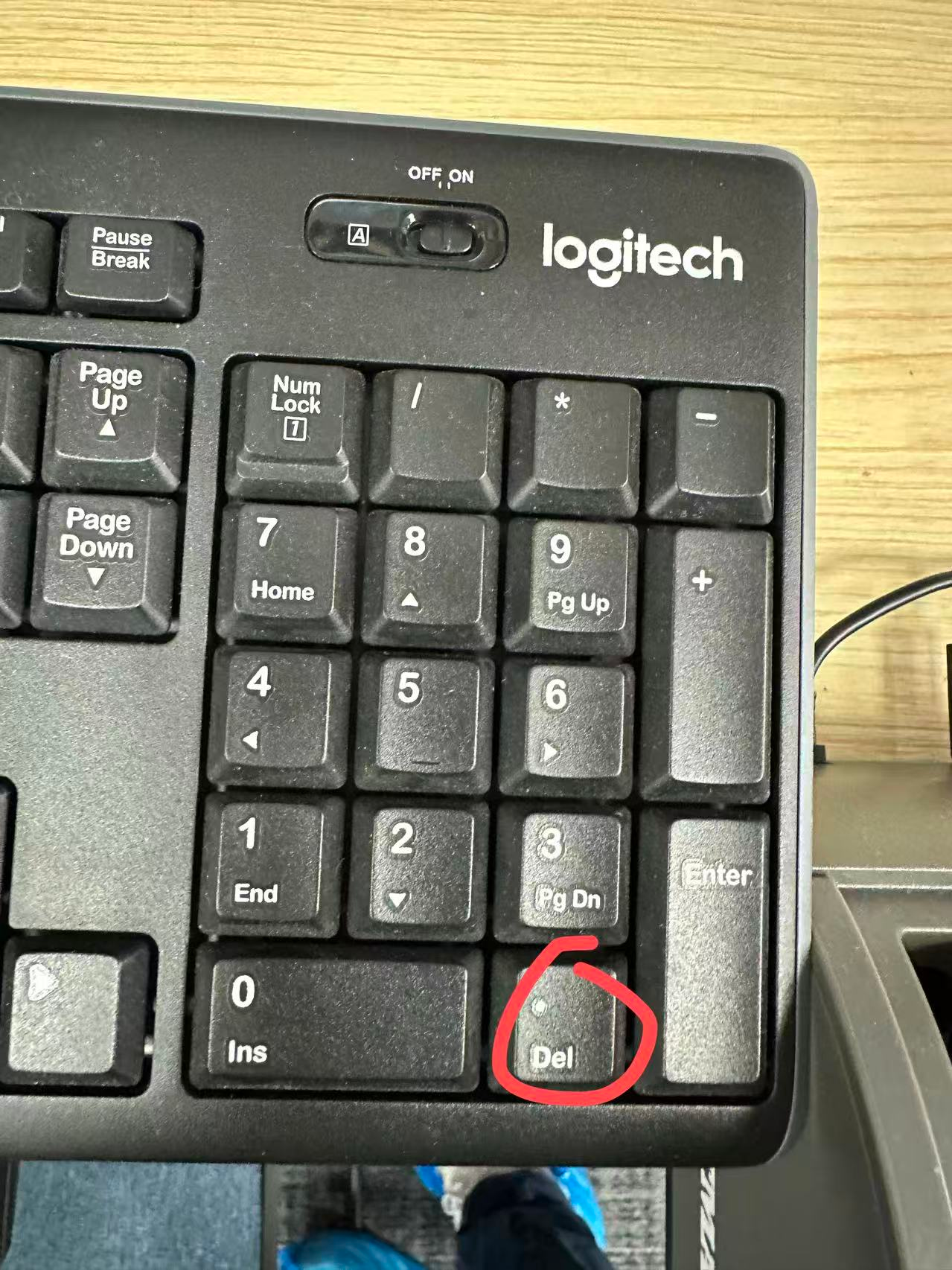 Figure 4: The Num Delete Key