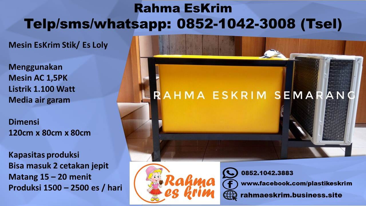 Sedia Mesin Es Krim Pelembang WA: 0852–1042–3883 RAHMA ESKRIM