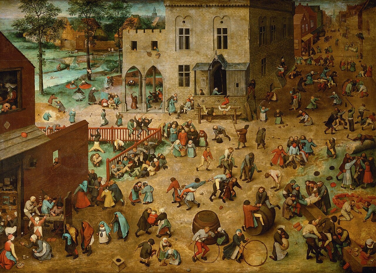 Children’s Games (1560) Pieter Bruegel the Elder’s (Wiki Comms)