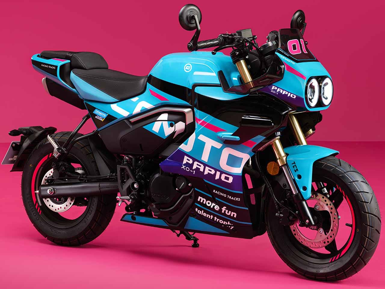 Minimoto CFMoto XO Papio Racer ganha visual de Moto2, carenagem integral e mini winglets e potência…