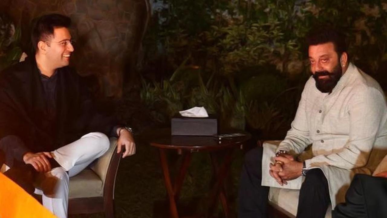 Raghav Chadha shares pictures from the time he hosted Sanjay Dutt at his home