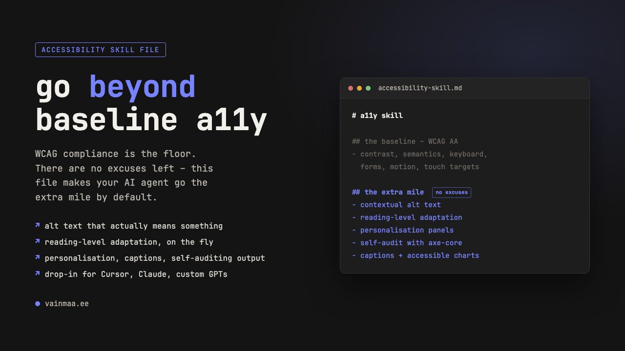 advanced accessibility patterns for vibe coding