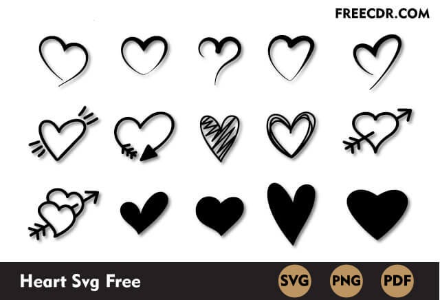 Heart Svg Free Cut Files and Cliparts Download for Cricut - Jenavieve -  Medium