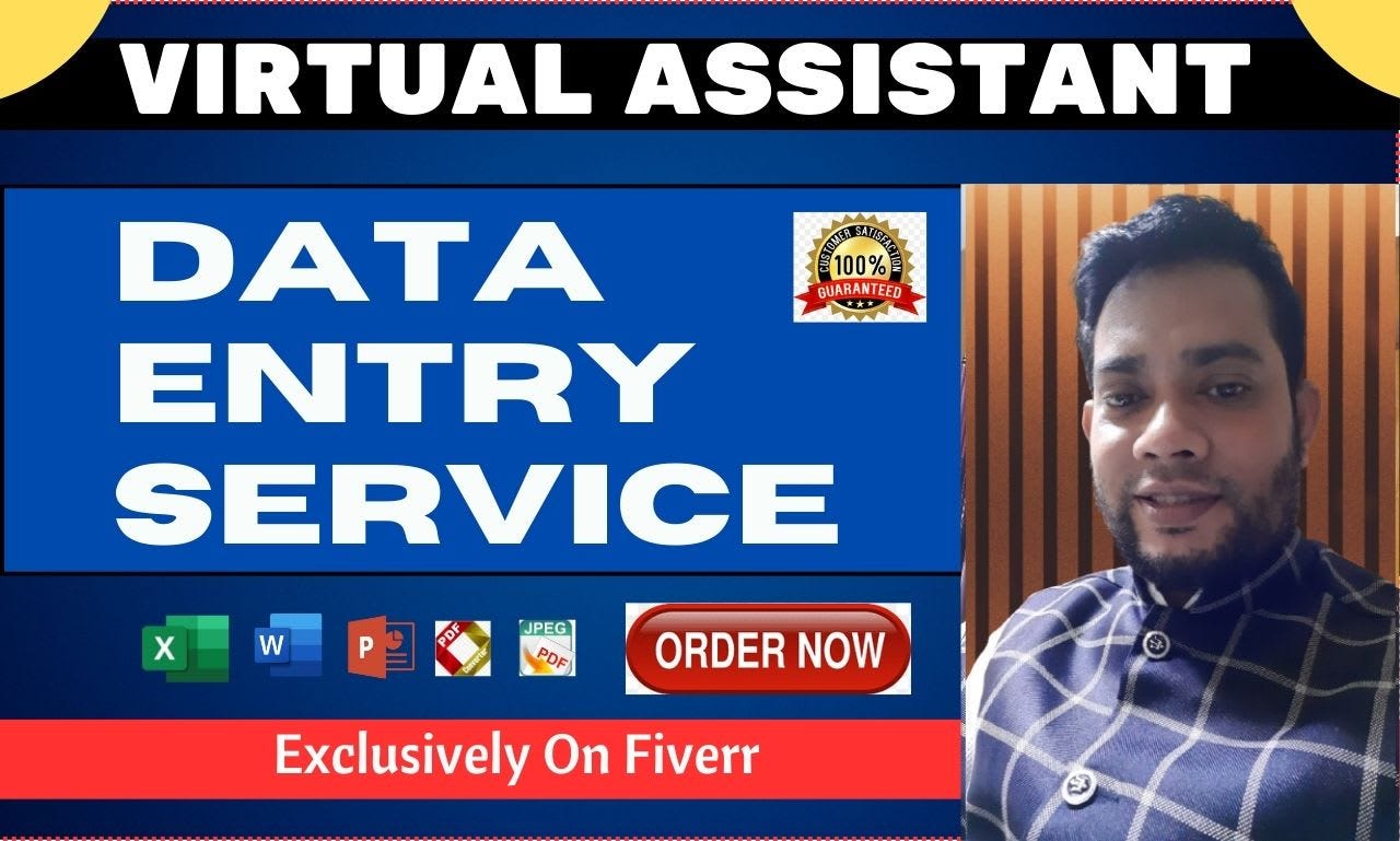 I will do data entry, copy paste, data mining, typing, email collection and research