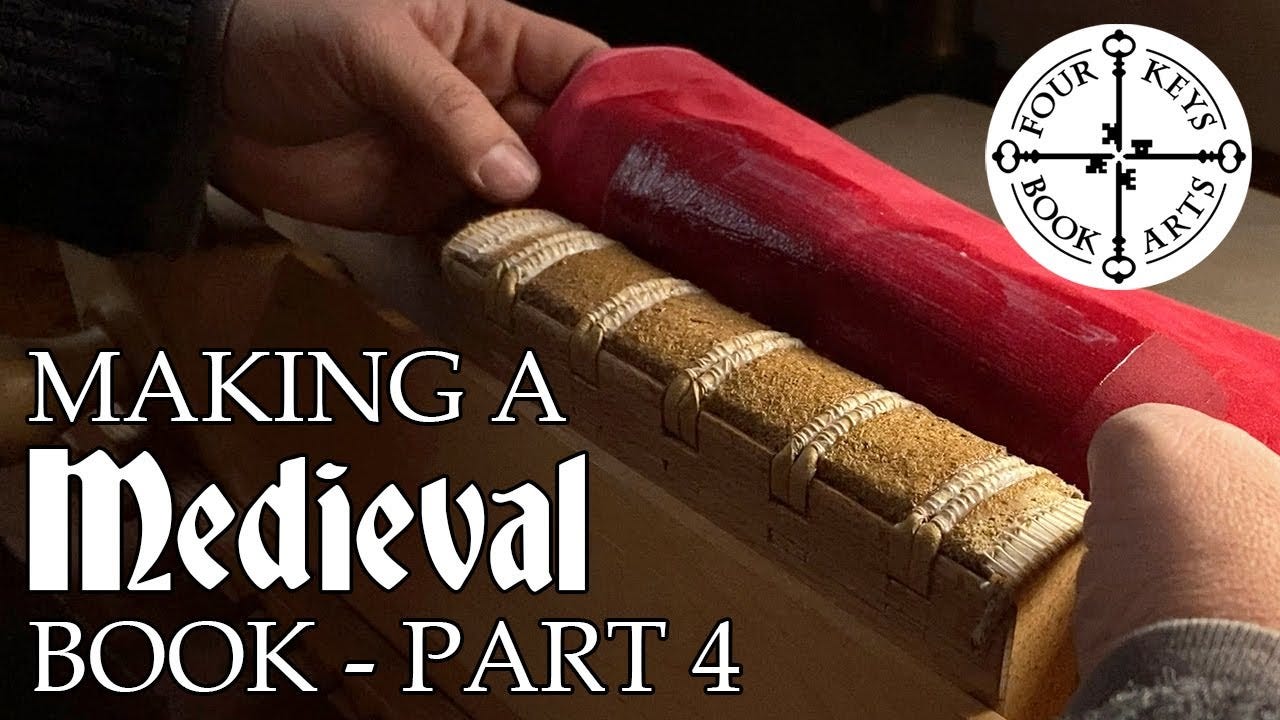 Making A Medieval Book By Hand — Part 4 — Paring and Applying Leather