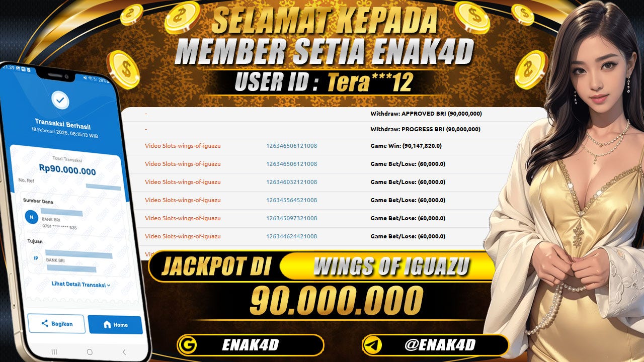 BUKTI KEMENANGAN 18 FEBUARI 2025 DI GAME WINGS OF IGUAZU WD 90JT!