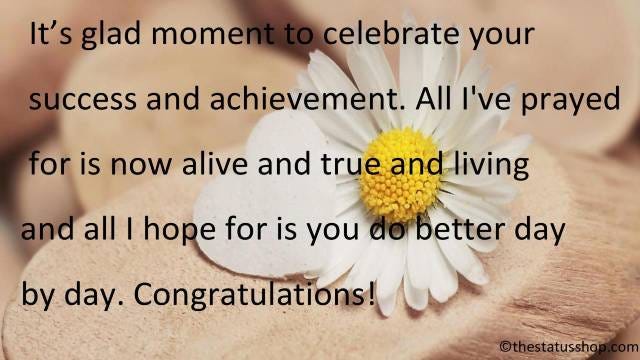 Congratulation Messages For Success