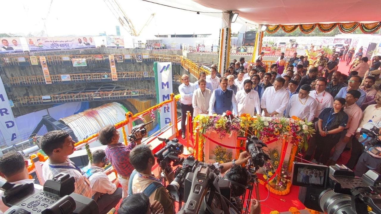 Tunnelling begins as Maharashtra CM launches 9.23-km Orange Gate-Marine Drive project