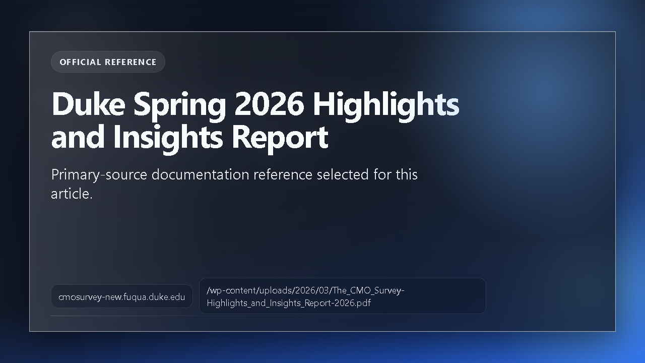 Figure 3. Proof of research footing: The cited source, Duke Spring 2026 Highlights and Insights Report, gives the article external evidence instead of campaign language. Source: Duke
