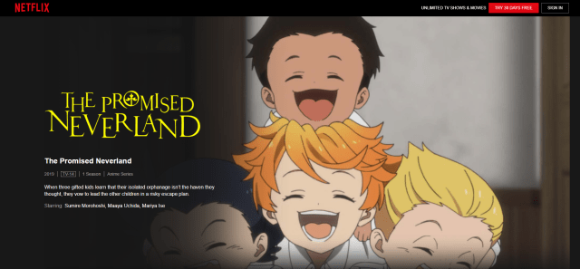 The Promised Neverland vai sair do catálogo da Netflix