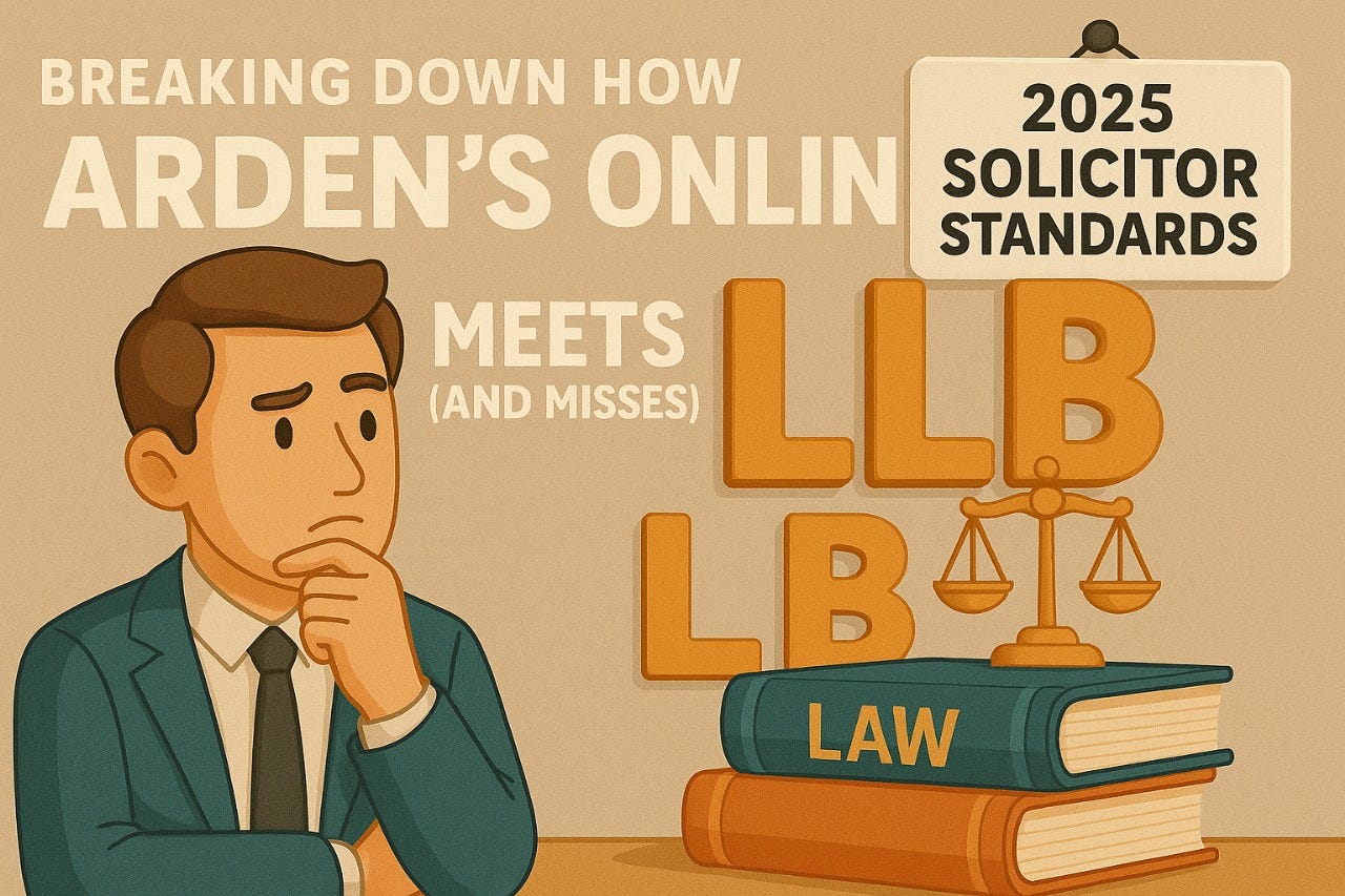 SQE-Ready? Breaking Down How Arden’s Online LLB Meets (and Misses) 2025 Solicitor Standards