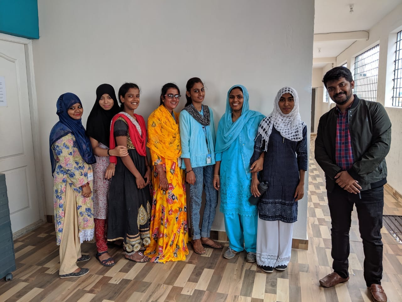 Every saturday my routine is to complete my work as soon possible and travel for 20 kms to teach this talented young girls.