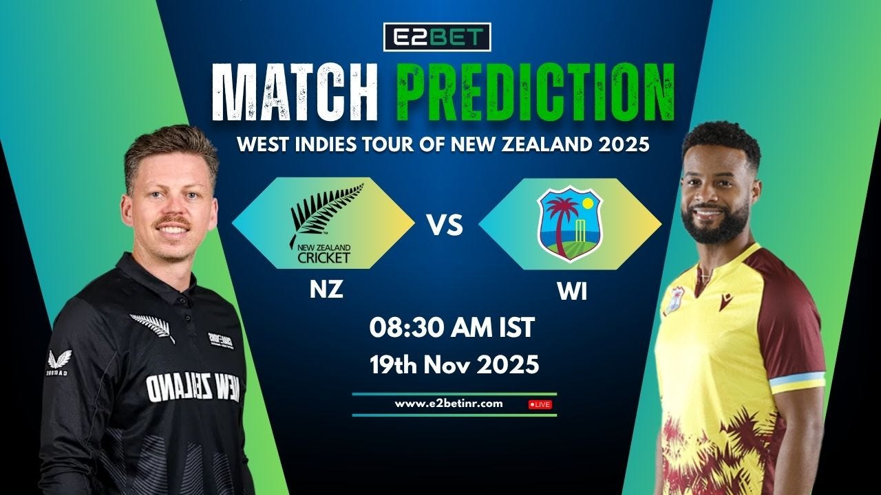 NZ vs WI 2nd ODI Prediction by E28: Match Details, Pitch Report & Betting Tips– Who Will Win…