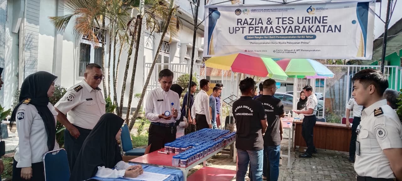 Peringati HBP ke-62, Ditjenpas Sultra Lakukan Razia dan Tes Urin Serentak di Rutan/Lapas dan LPKA…