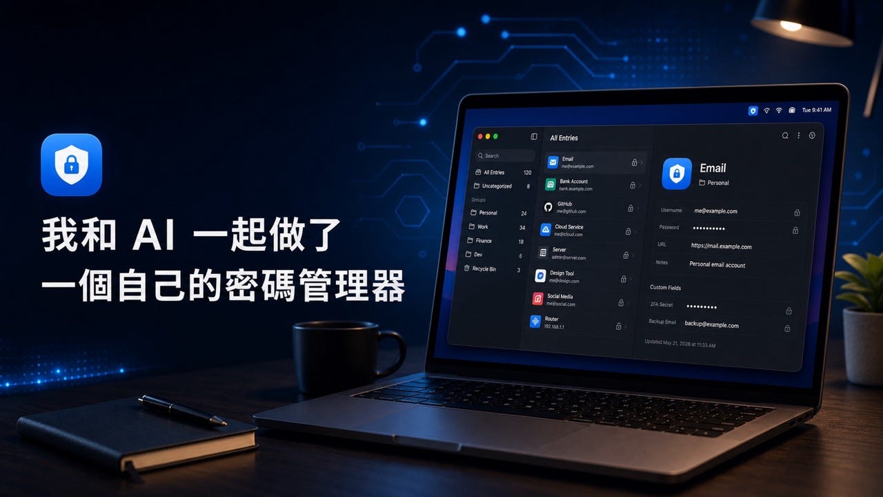 我和 AI 一起做了一個自己的密碼管理器