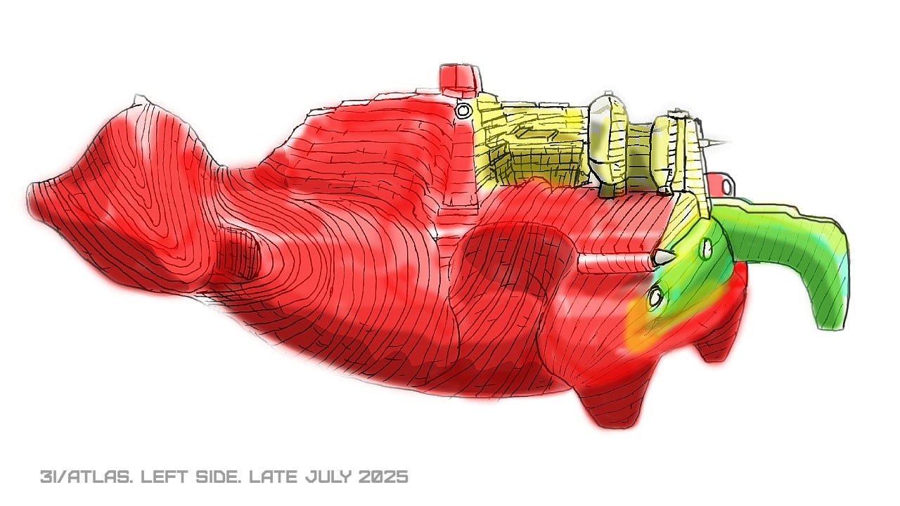 illustration: elevation study / left side