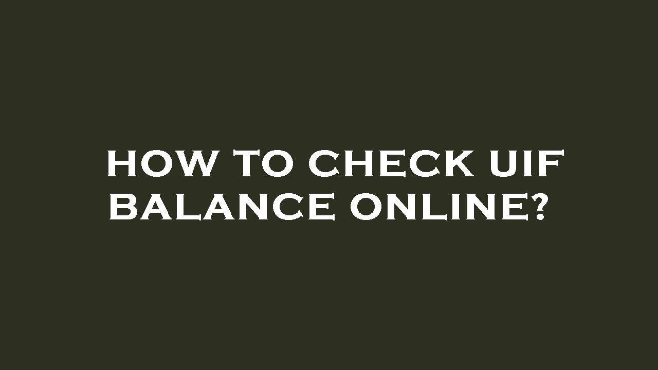 Navigating Financial Stability: Understanding UIF Balance and SASSA Loans