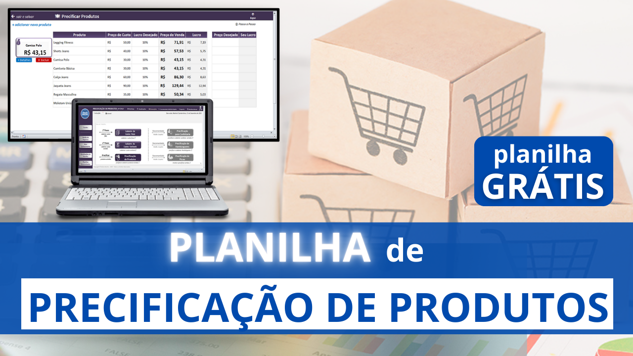 💻[Grátis]Planilha de Precificação de Produtos no Excel — Como Calcular Markup-Precificar Produtos