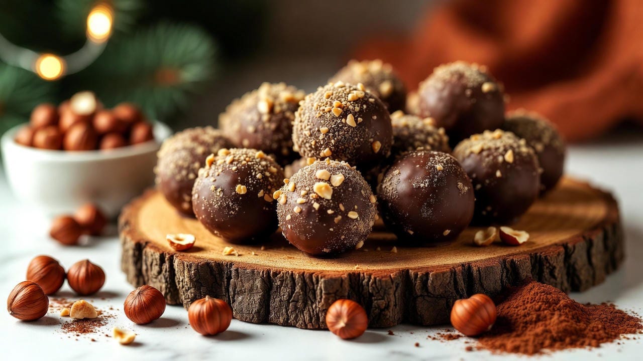 Healthier Chocolate Hazelnut Truffles: A Decadent and Guilt-Free Treat for the Holidays 🎄🍫