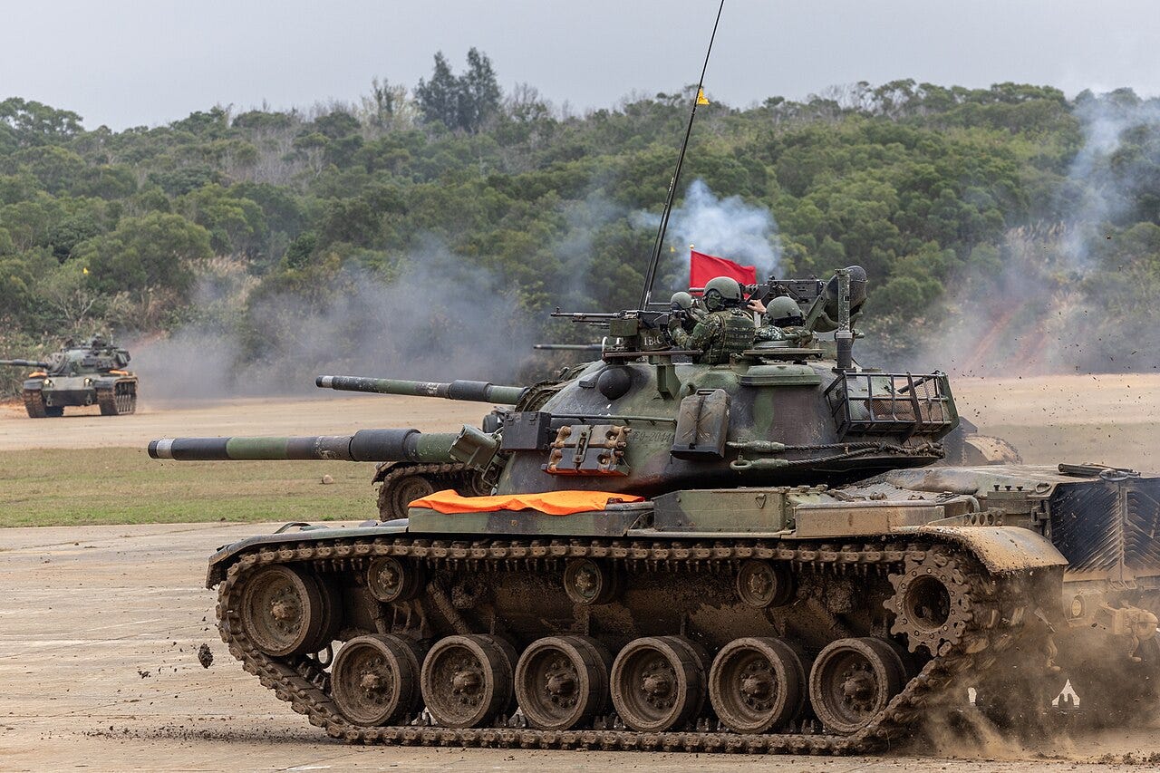 Taiwanese tanks rehearshal