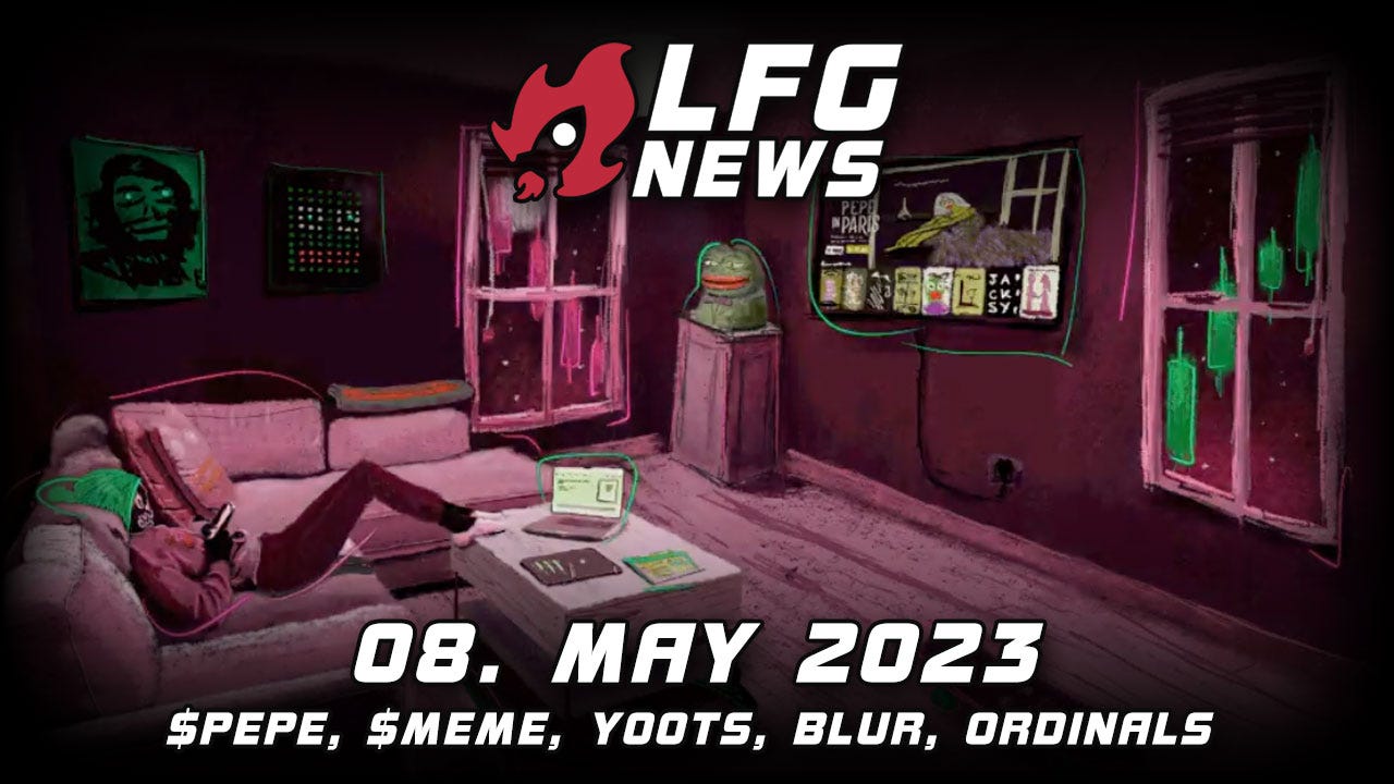y00ts, Pudgy Penguins, $MEME token and Bitcoins Ordinals are the LFG NFT News from May 8th, 2023